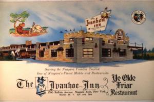 Unused 1950's OLD FRIAR RESTAURANT Niagara Falls New York NY postcard y3071@