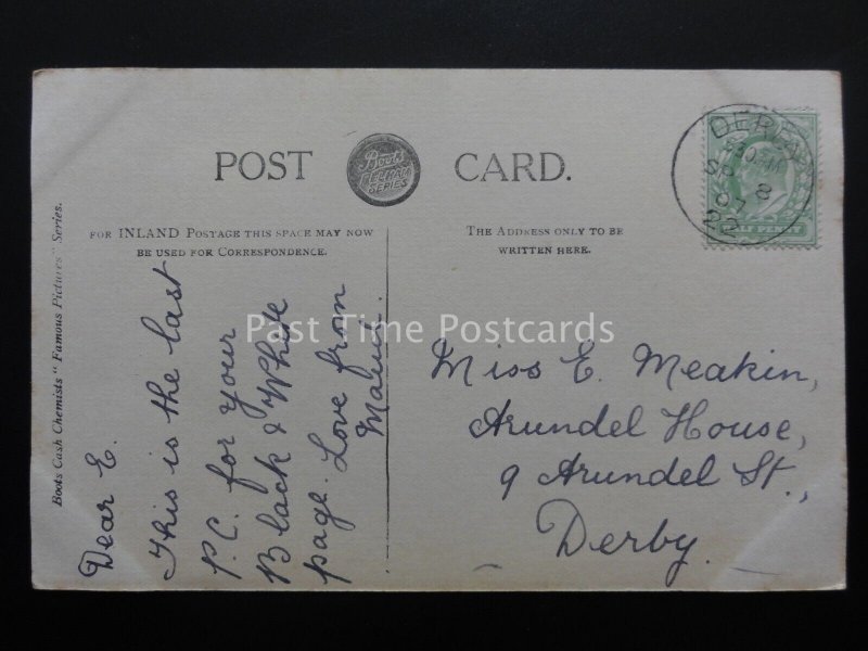 Country Theme Depicts HERON BY POND AT SUNSET c1905 Postcard by Jesse Boot