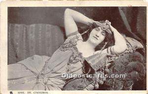 Mme De Cisneros Theater Actor / Actress 1908 a lot of corner wear