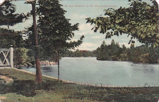 New York Narrow Channel In The Thousand Islands 1910