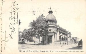 Pawtucket Rhode Island US Post Office Street View Antique Postcard K32414