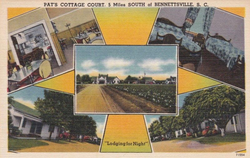 South Carolina Bennettsville Pat's Cottage Court  Multi View sk1473