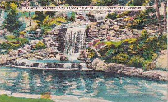 Missouri Saint Louis Beautiful Waterfalls On Lagoon Drive Saint Louis Forest ...