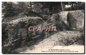 Old Postcard Montfort l Amaury Ruins of the crypt of the Saint Lawrence