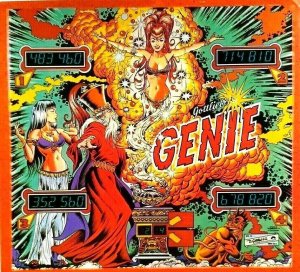 Genie Pinball Machine FLYER Original Gottlieb 1979 Arabian Magic Sexy Women Art