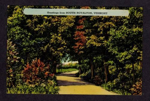 VT Greetings from SOUTH ROYALTON VERMONT Postcard PC