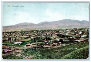 Pocatello Idaho ID Postcard Aerial View City Houses Trees 1910 Vintage Antique