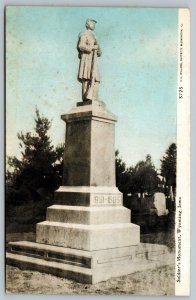 Postcard Wyoming Iowa c1907 Civil War Soldiers Monument Jones County