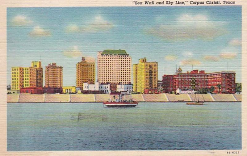 Texas Corpus Christi Sea Wall and Skyline Curteich