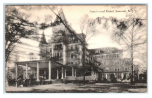 SUMMIT, New Jersey NJ ~ BEECHWOOD HOTEL ca 1940s Union County Roadside Postcard