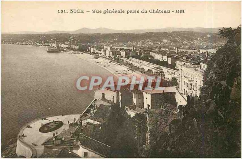 Old Postcard General Nice View from Castle