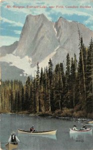 Mt. Burgess, Emerald Lake, near Field, Canadian Rockies c1910s Vintage Postcard