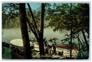 1911 View Of Hunter's Ferry Sioux Near Sioux City Iowa IA Antique Postcard