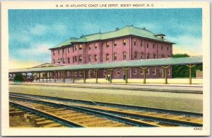 Atlantic Coastline Depot Rocky Mountain North Carolina NC Postcard
