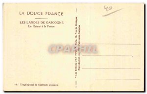 Old Postcard Gascogne Landes Return to the peasant farm (animated)