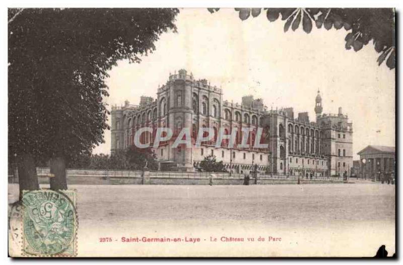 Saint Germain en Laye Old Postcard The castle seen from the park