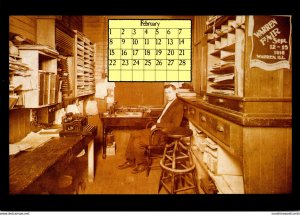 1987 Calendar Series February Illinois Central Line Al Henning Sr Woodford Wi...