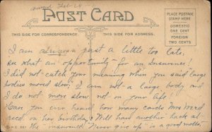 Car Accident Driver Runs Over Boy c1910 Comic Vintage Postcard