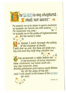 Psalm 23, The Lord is My Shepherd