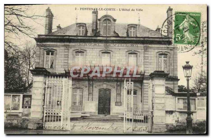 Old Postcard Fontenay Le Comte The Hotel de Ville