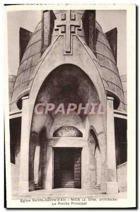 Old Postcard Nice Eglise Sainte Jeanne d & # 39Arc The main porch