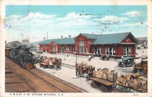 Mitchell South Dakota Train Station Vintage Postcard AA11609