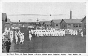 Great Lakes Illinois Camp Dewey Training Station Scene Antique Postcard K18682 