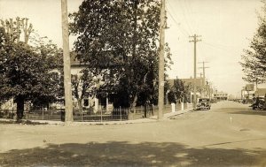 canada, LADNER, B.C., Main Street, Cars (1920s) RPPC Postcard