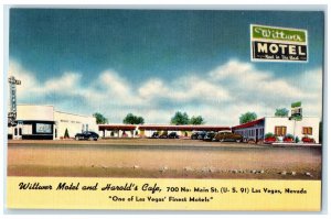 c1940 Wittwer Motel Harold's Cafe Exterior Building Las Vegas Nevada NV Postcard