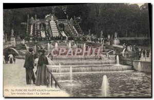 Old Postcard The Parc De Saint Cloud Many waters waterfall