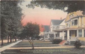 New York NY Postcard DUNKIRK Chautauqua County 1912 WASHINGTON Ave Homes 18