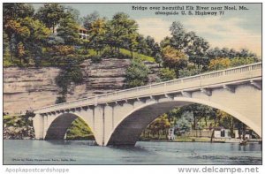 Missouri Noel Bridge Over Beautiful Elk River 1950