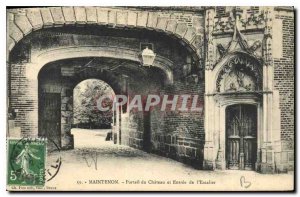 Old Postcard Maintenon Chateau du Portail and Entrance of the Staircase