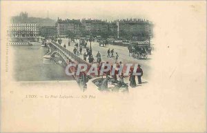 Postcard Old Lyon Lafayette Bridge (map 1900)