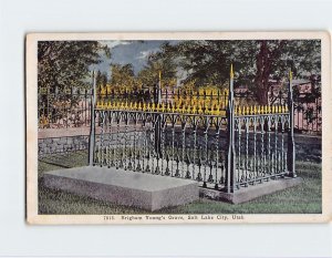 Postcard Brigham Young's Grave, Salt Lake City, Utah