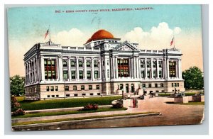 Vintage 1913 Postcard Kern County Courthouse Gold Dome Bakersfield California