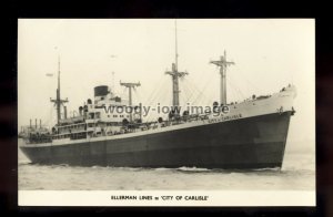 ca0197 - Ellerman Line Cargo Ship - City of Carlisle , built 1946 - postcard