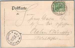 GERMAN MILITARY CAMP MUNSINGEN ANTIQUE POSTCARD