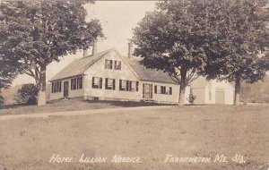 Maine Farmington Lillian Nordicsa Residence 1918 Real Photo RPPC