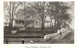 Vintage Postcard 1905 Private Residence Liverpool Nova Scotia Canada CAN