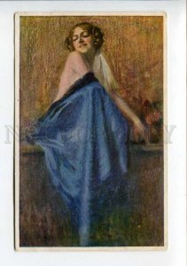 422902 NUDE Belle Woman in Blue by KRENES Vintage SALON PC