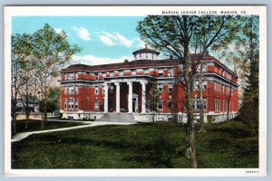 MARION JUNIOR COLLEGE VIRGINIA VA 1920's WHITE BORDER ERA CURTEICH POSTCARD