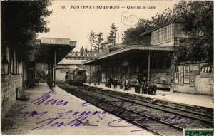 CPA FONTENAY-sous-BOIS - Quai de la Gare (211360)