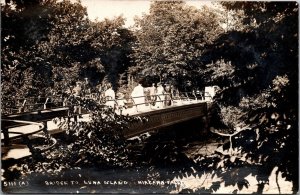 Real Photo Postcard Bridge to Luna Island Niagara Falls New York~138219