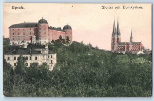 Uppsala Sweden Postcard Castle and Cathedral c1910 Unposted Antique