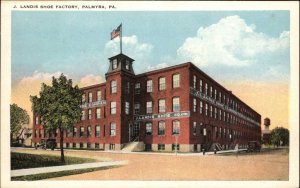 PALMYRA PA J Landis Shoe Factory c1920 Postcard