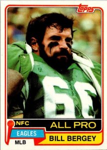 1981 Topps Football Card Bill Bergey Philadelphia Eagles sk10238