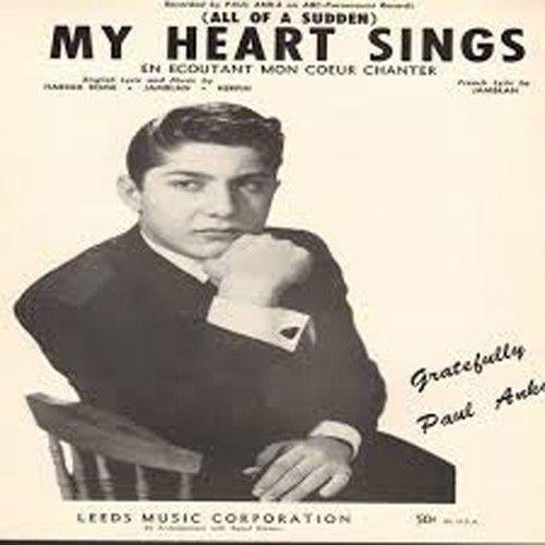 My Heart Sings American Paul Anka XL Sheet Music