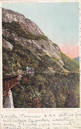 Willey Brook Briddge and Mt Willard Crawford Notch White Mountains New Hampsh...