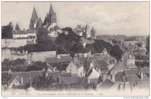 LOCHES, Indre Et Loire, France, 1900-1910's; Vue Panoramique Vers La Collegia...